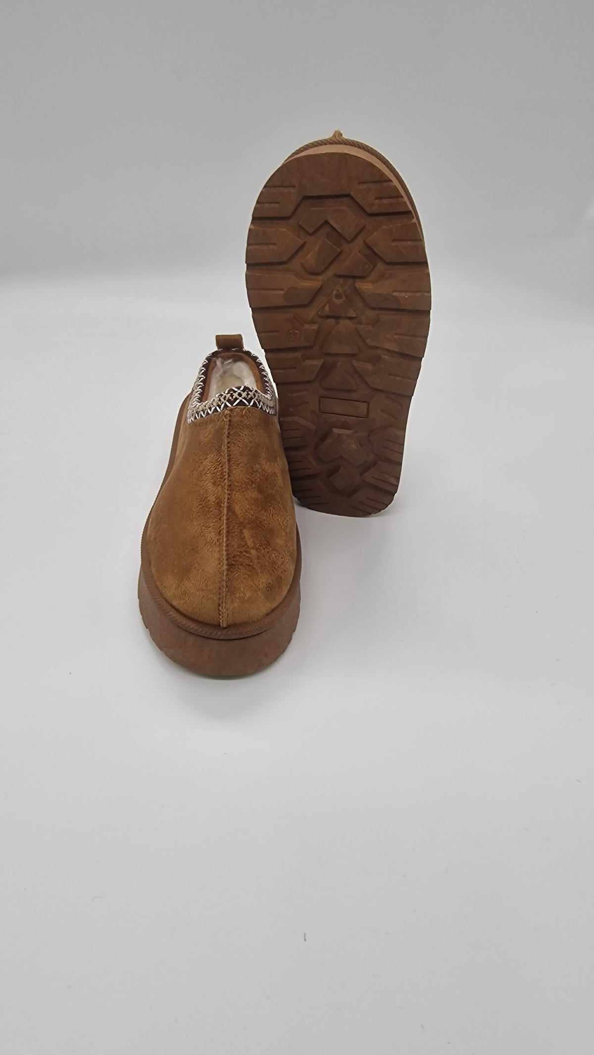 Women's Tan Suede Moccasin Slip-On