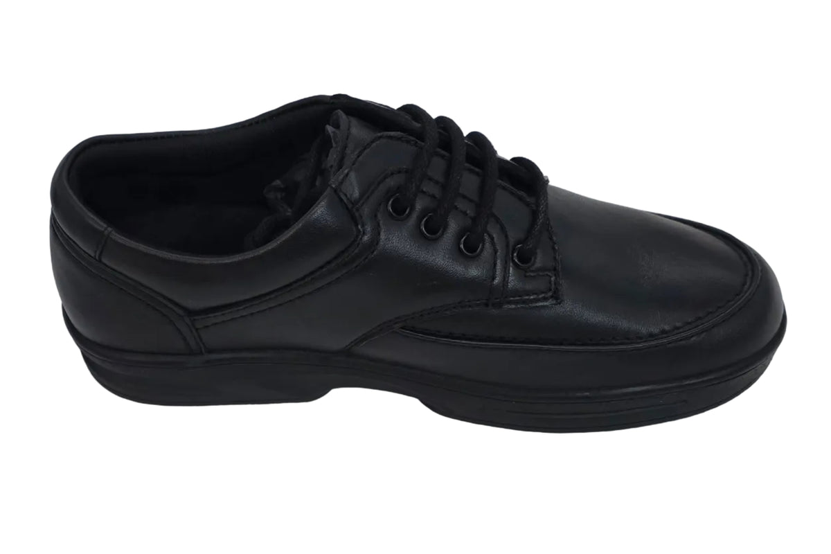 Dr Keller Black Soft Leather Lace-Up Shoes