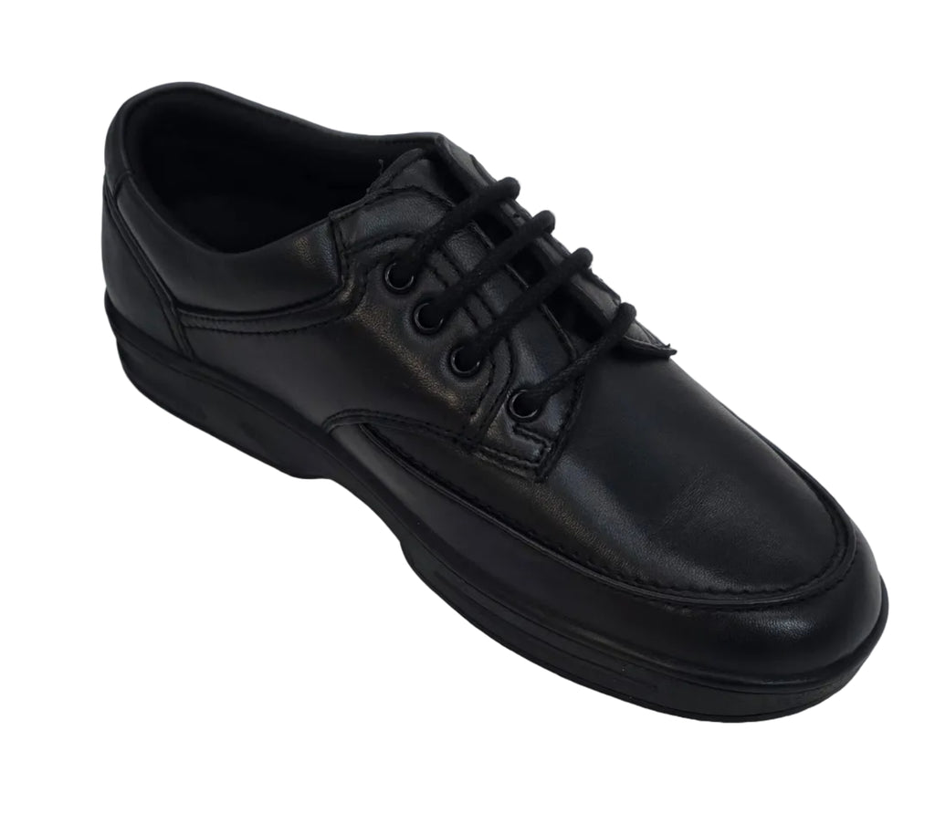 Dr Keller Black Soft Leather Lace-Up Shoes