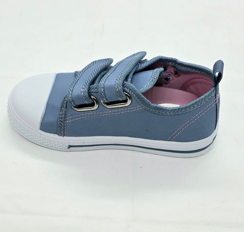GIRLS BLUE FLOWER PUMPS
