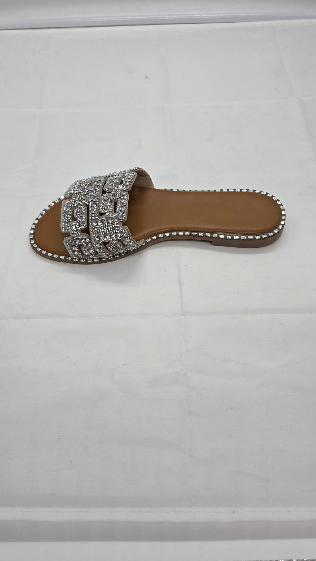 SILVER DIMANTE SLIDERS