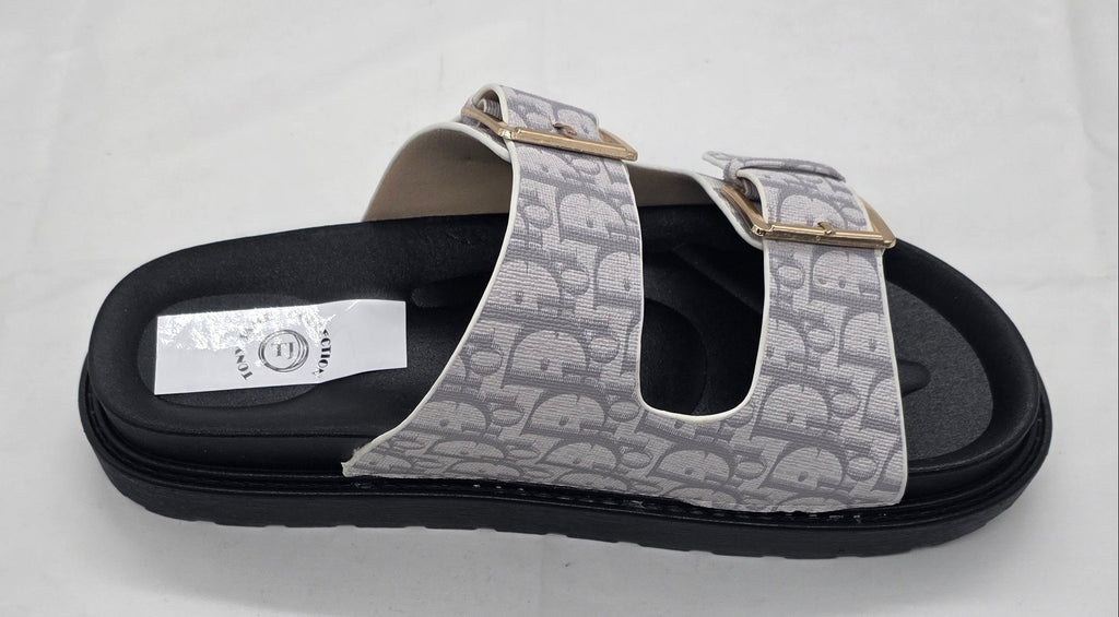 WHITE PRINTED SLIDER