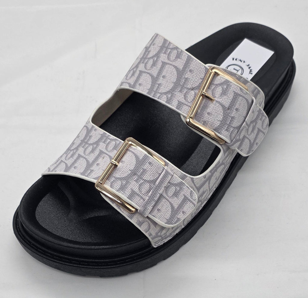 WHITE PRINTED SLIDER