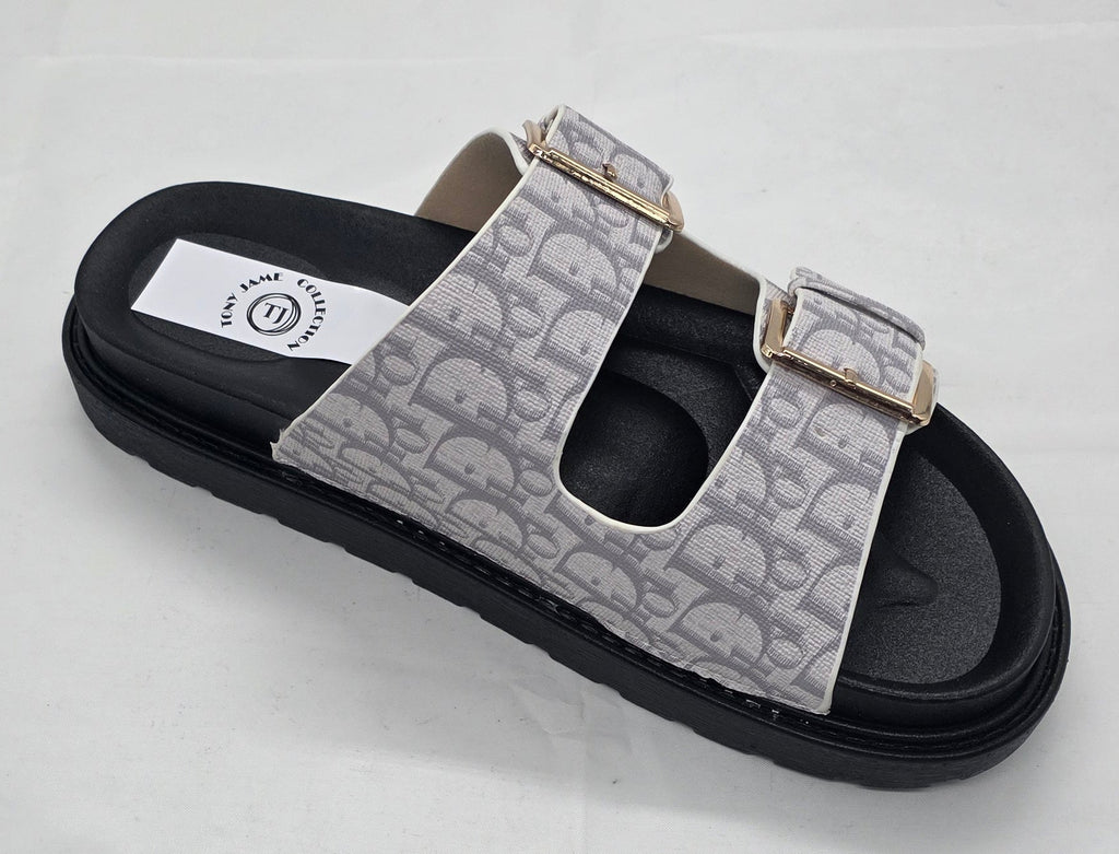 WHITE PRINTED SLIDER