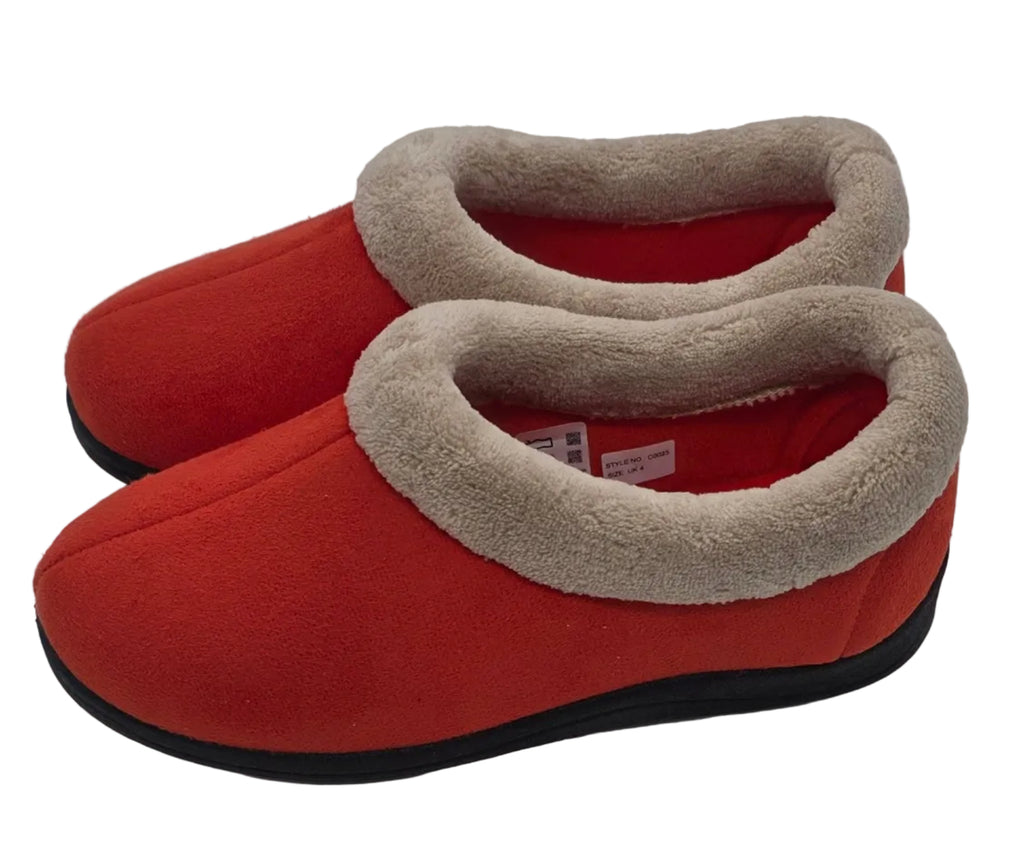 Women's Cosy Faux Fur Slippers – Terracotta