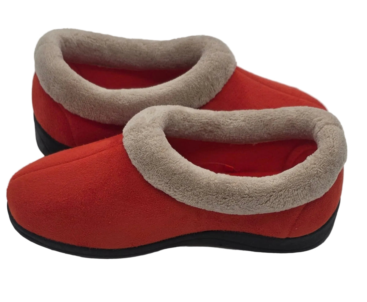 Women's Cosy Faux Fur Slippers – Terracotta