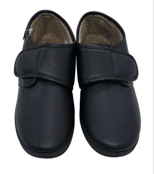 Dr. Keller Men's Velcro Comfort Shoe – Black