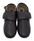 Dr. Keller men's dark brown velcro comfort shoes, front view pair