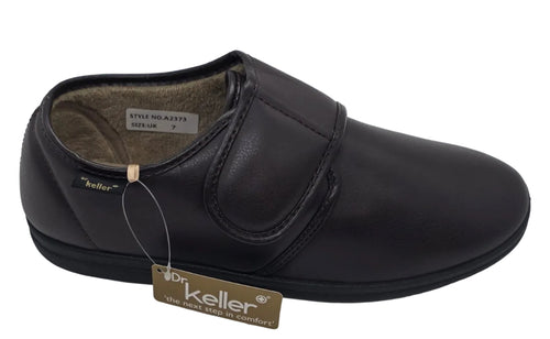 Dr. Keller Men's Velcro Comfort Shoe – Dark Brown