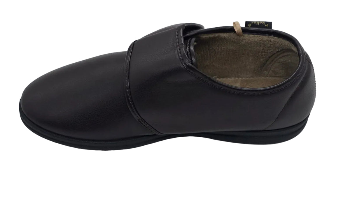 Dr. Keller Men's Velcro Comfort Shoe – Dark Brown