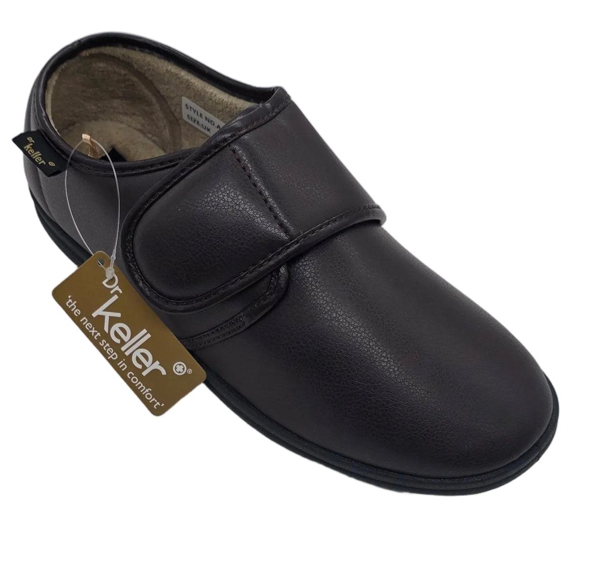 Dr. Keller Men's Velcro Comfort Shoe – Dark Brown