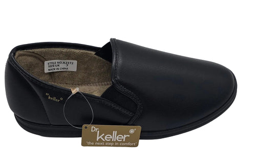 Black Slip-On Lined Slippers