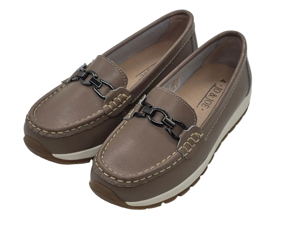 Women's Taupe Chain-Detail Loafers