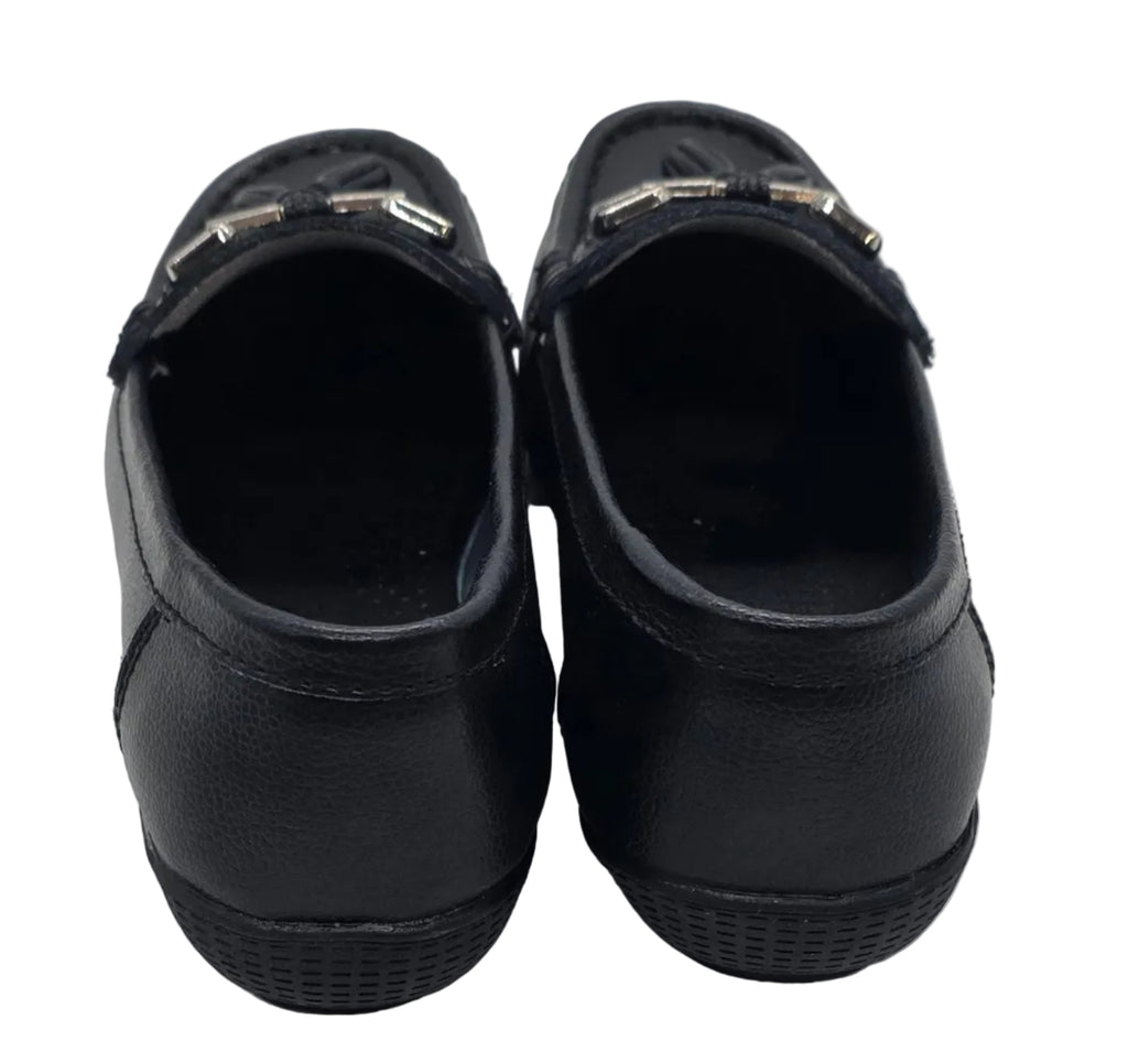 Women's Black Tassel & Chain Loafers