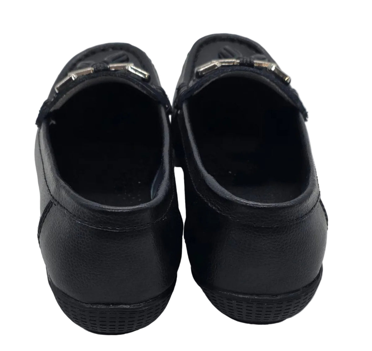 Women's Black Tassel & Chain Loafers