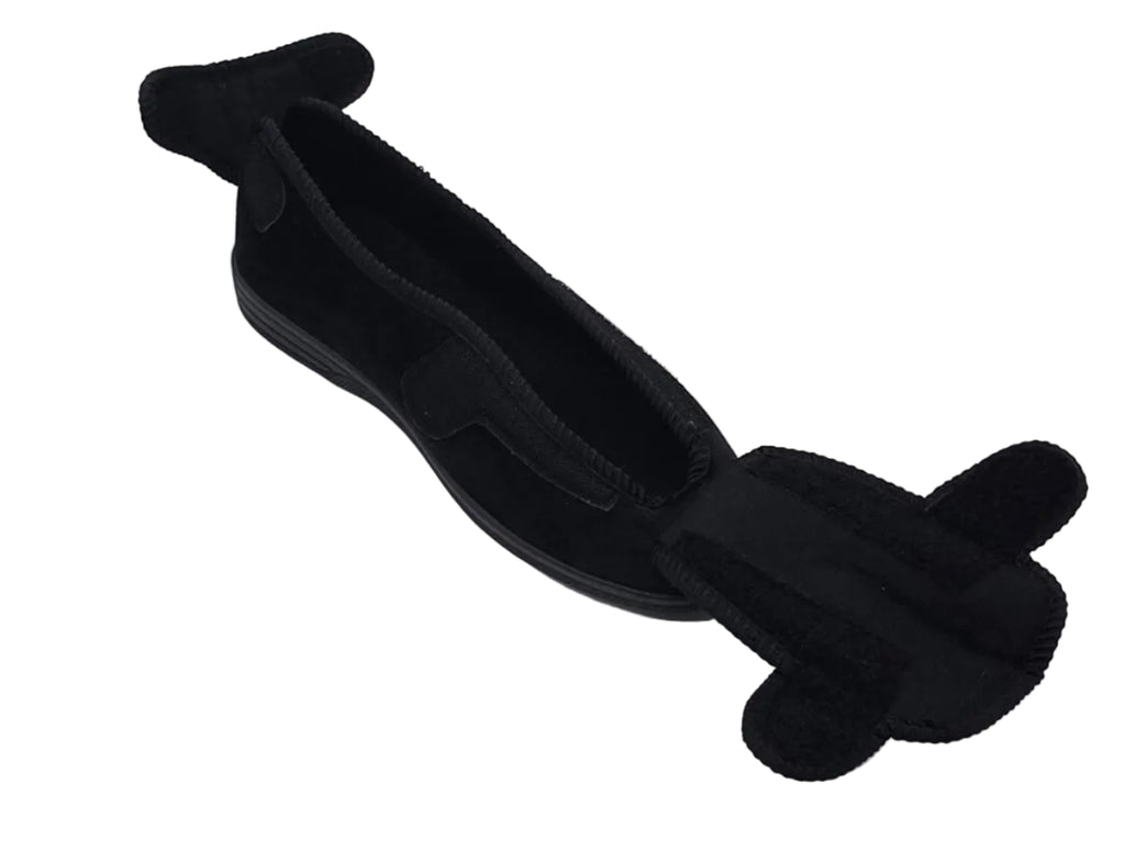 Men's Wide Fit Double Strap Touch-Fasten Slippers